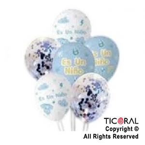 SET DE GLOBOS ES UN NIO 6 UNIDADES X 1